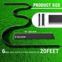 20ft. 6-Pack Galvanized Metal Edging for Landscaping - 40" L x 8" H Metal Landscape Edging with 6 Stakes, Hammer-in Steel Garden Border for Flower beds, Lawn & Yard (Black)