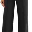 DLOODA Womens Dress Work Pants Business Casual Slacks Stretchy Wide Leg Trousers with Pockets High Waist Pull On M