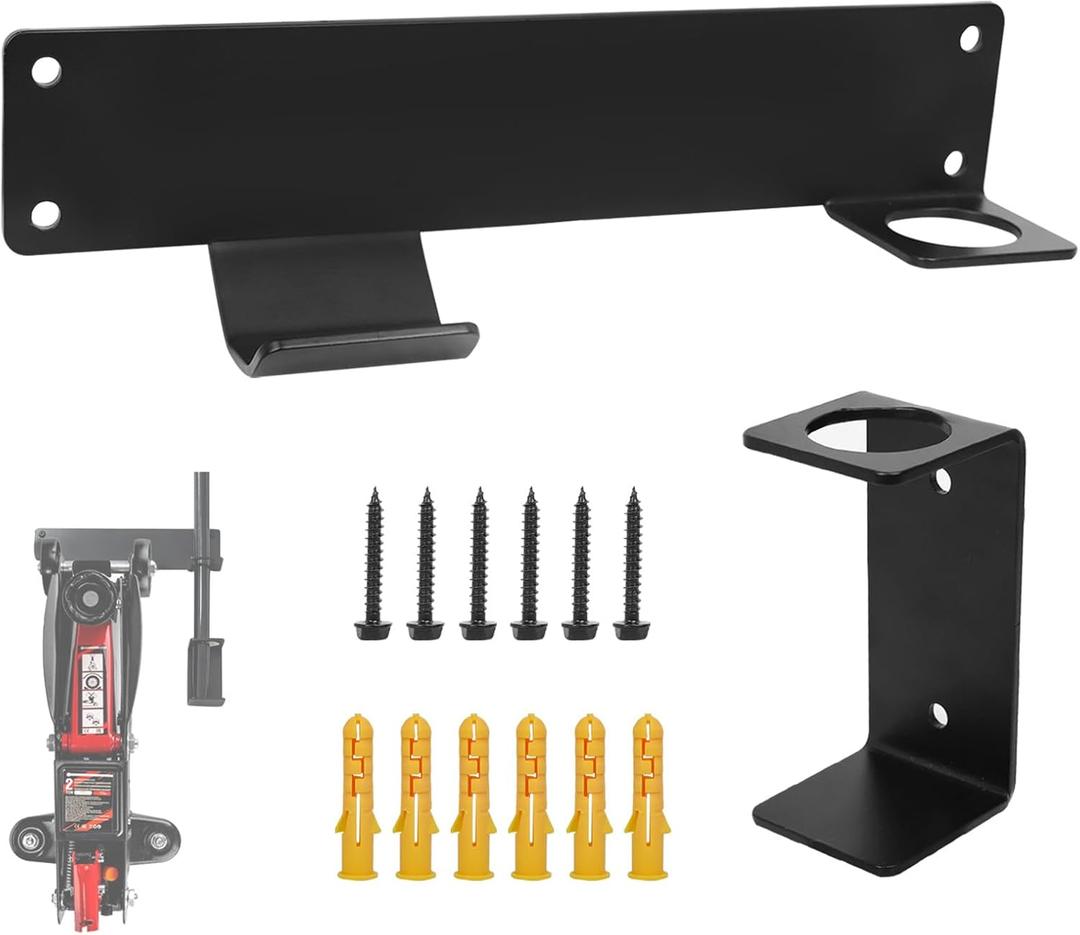 Wall Mount Floor Jack Stand Rack Organizer, Car Hydraulic Trolley Jack Stands Holder, Jack Stands Tower Racing Trailer Accessories Tool Used for Hanging Jacks and Extension Rods