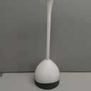 Clorox Toilet Plunger with Hideaway Holder Caddy Heavy-Duty Compact Design with Non-Skid Rubber Base for Bathroom Convenient Storage Toilet Unclogger, 6.5x19.5-Inch, White