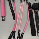 Pilates Bar Kit with Resistance Bands, Multifunctional Pilates Bar for Women & Men with Heavy-Duty Metal Adjustment Buckle, Pilates Home Equipment for Full BodyWorkouts (Pink)