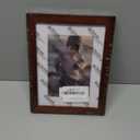 KINLINK 6x8 Picture Frame, Brown Solid Wood Frame with Acrylic Plexiglass for Pictures 4x6 with Mat or 6x8 without Mat, Tabletop and Wall Mounting Display Photo Frame 1 Pack