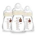 MAM Premium Glass Baby Bottles, Easy Switch Between Breast and Bottle, Feel Good Slow Flow, Newborn Essentials Must Have, 0+ Months, BPA Free, 6oz, Unisex, 3 Pack (Cotton)