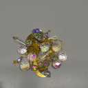 6Pieces Colorful Crystals Suncatcher Hanging Sun Catcher with Chain Pendant Ornament Crystal Balls for Window Home Garden Christmas Day Party Wedding Decoration (Gold)