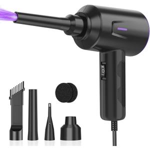 Air Duster - Compressed Air - 5.74 oz High Power Cleaning for Computer - PC - 2 Gear Air Blower (Black Purple)