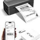 Shipping Label Printer 4x6, Bluetooth Thermal Label Printer for Small Business, Warehouse or Home Office, Compatible with Windows iOS Android Mac, USPS Amazon Ebay Etsy Black