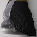 Side Sleeper Pillows for Adults, Adjustable Shredded Memory Foam Bed Pillows for Neck and Shoulder Pain, Standard Black Cooling Curved Pillows with Washable Cover & Extra Foam Bag (Quilt-like Crescent)