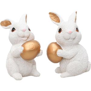 Beautiful Bunnies Decoration Figurine Resin Statue Portable And Sculpture For Nursery Or Garden