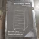 OLIXIS 7 Drawer Mobile File Cabinet Under Desk Storage Organization with Wheels Vertical Filing Chest Rolling Wood Small Desk Printer Stand for Home Office, 15.75"D x 18.74"W x 34.25"H, White