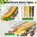 10pcs 60ml Glass Test Tubes, 25x150mm 3.3 Borosilicate Glass Test Tubes for Scientific Experiments, Party and Home Decorations, Candy Storage and Plant Propagation