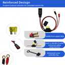 GC008 X-Connect M10 (3/8in) XL Eyelet Terminal Cable for NOCO Battery Chargers,2-Pack Replacement Connector for Smart Batteries & Trickle Charger Accessories