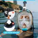 Greatever G2 Full Face Snorkel Mask with Latest Dry Top System,Foldable 180 Degree Panoramic View Snorkeling Mask with Camera Mount,Safe Breathing,Anti-Leak&Anti-Fog