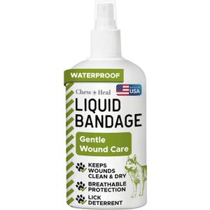Pet Liquid Bandage for Dogs - 8 oz Spray with Aloe - Wound Care for Dogs Including Cuts, Scrapes, and Stitches - Breathable and Waterproof