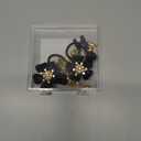 Straw Covers for Stanley Cup Accessories: Black Decorations for Stanley 30 oz & 40 oz Tumbler with Handle, Bling Letter Charms and Flower Silicone Straw Cap Topper, Trendy Stuff for Teen Girls & Women