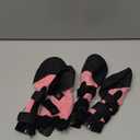 VALFRID Waterproof Grip Dog Shoes, Anti-Slip Dog Socks Boots, Zipper Dogs Booties Paw Protectors for Hardwood Floor, Indoor and Outdoor for Small Medium Large Dogs Pink (Size 6)