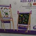 Art Easel for Kids 4-8,Kids Easel with Paper Roll and Art Supplies,Toddler Toys Ages for 5-7,Toddler Drawing Board Learning Eductional Toys for 4 5 6 7 8 Year Old Boy Girls Birthdays Gifts