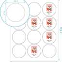 MaxGear 2.5" Round Sticker Labels, for Inkjet or Laser Printer, Matte White Printable Labels Sheets, Strong Adhesive, Dries Quickly, Holds Ink Well, 30 Sheets, 360 Pcs