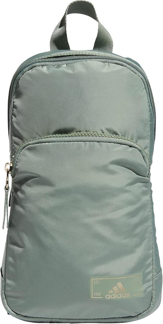 adidas Essentials Sling Small Crossbody Bag for Women and Men (5L), Silver Green/Gilver/2.0, One Size