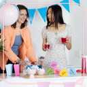 Thyle Galentine's Day Conversation Hearts Decorations for Home Table 6 Pcs Wooden Candy Heart Shaped Signs Decor for Office Tiered Tray Mantel Shelf Valentines Galentine Gifts