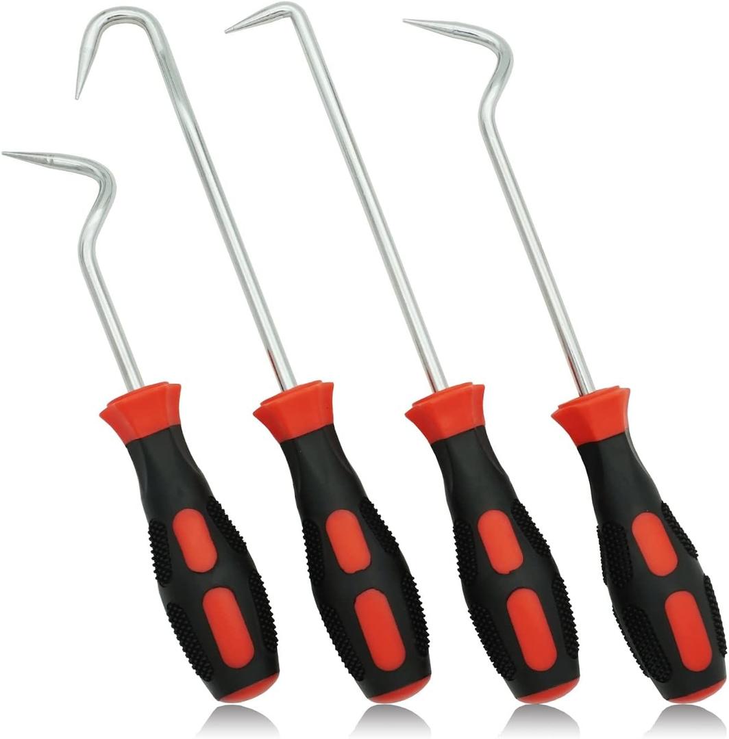 Hose Removal Hook Pick Set Pack of 4, 10" Hook, 8" Remover, Hose Puller Tool for Radiator Hoses