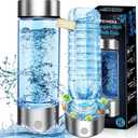 Upgraded Hydrogen Water Bottle Generator - Portable Rechargeable Hydrogen-Rich Water Machine, Rapid 3-Min for Enhanced Water Quality, Premium Travel-Friendly Design with SPE/PEM Tech (Silver)