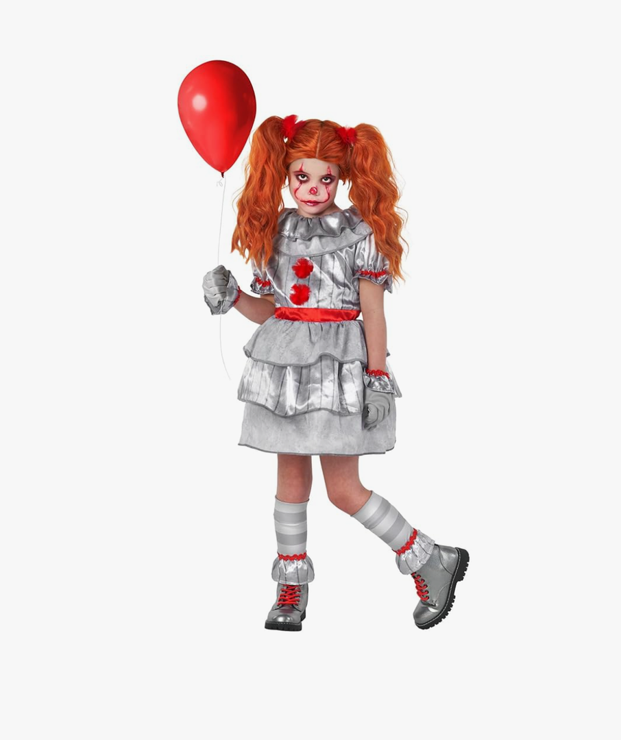 Morph Scary Clown Costume For Girls, Clown Costume For Kids Girls, Halloween Costumes For Kids, Movie Character Costumes, XL