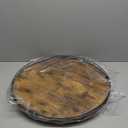 Lazy Susan - Organizador giratorio para mesa, 21 pulgadas, redondo de madera Lazy Susan para gabinete, encimera de cocina, despensa, mesa auxiliar de comedor para condimentos y especias, bandeja (Rstico)
