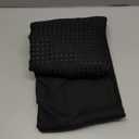 Full Size Bed Skirt 18 Inch Drop with Split Corners, Pleated Waffle Weave Bed Skirt, Tailored Dust Easy Fit, Machine Washable, Black, 18" Full