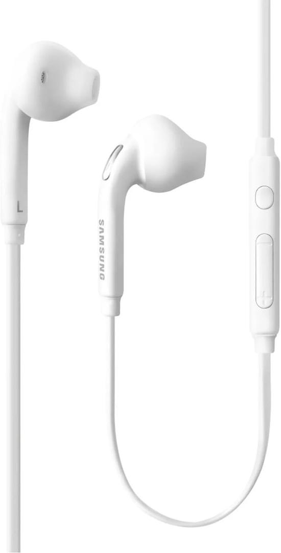 SAMSUNG (2 Pack) OEM Wired 3.5mm White Headset with Microphone, Volume Control, and Call Answer End Button [EO-EG920BW] for SAMSUNG Galaxy S6 Edge+ / S5, Galaxy Note 5/4 / Edge (Bulk Packaging)