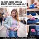 1PCS Dumpling Glitter Stress Balls, Squishy Fidget Toys for Kids 3.94" Quicky Rising Squishy Sugar Ball, Dumpling Sensory Squeeze Toys for Office Desk, Party Favors, Easter Basket Stuffers (Purple)
