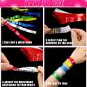 500 Pack Holographic Party Wristbands Assorted Colores Buckle Wristbands for Events Paper Bracelets Club Party(Gold, Red, Silver, Blue, Green)