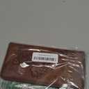 Wallet Women Ultra Slim Thin Rfid 3D Embossed Vegan Leather Womens Wallet Clutch Long Ladies Wallet (02-Red-Brown)