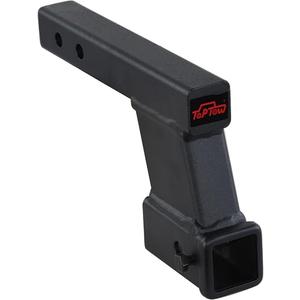 TOPTOW Trailer Hitch Extender Adapter with 6-inch Riser/Drop, 2" Receiver, 2-inch Solid Shank, 10000lbs Capacity
