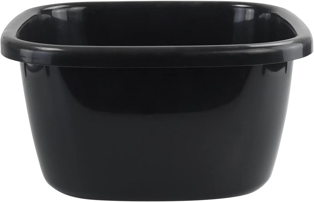 Doryh 18 Quart Plastic Dishpan, Wash Basin Tub for Sink, 1 Pack, Black