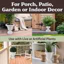 2 x Outdoor Planter 2-Pack - 16x18-Inch Urn Planters - Plastic Plant Pots for Indoor, Outdoor, or Front Porch Decor - Flower Pots by Pure Garden (White)