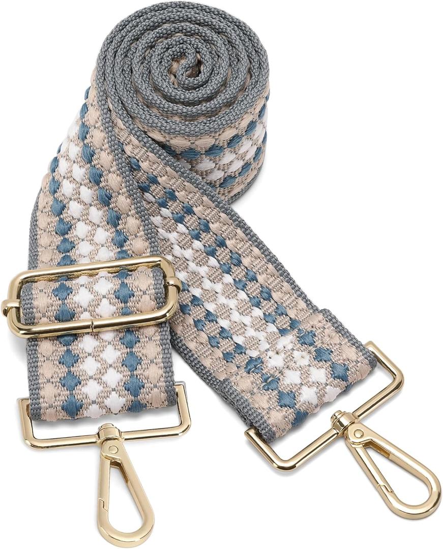 GINJKGO Purse Straps Replacement Crossbody - Adjustable Bag Strap for Purses, Wide Shoulder Strap for Women Guitar Purses