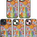 Compatible for iPhone 15 Case Cute Aesthetic - Durable Shockproof 6.6 ft Drop Impact Phone Case Cover with Funny Fashion Mushroom 6.1" Black