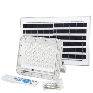 100W to 600W Pure White High Bright Solar Power Flood Light Outdoor Remote, IP67 Waterproof, Auto On/Off, Wide Range, Dusk to Dawn for Yard, Gazebo, Shed, Barn, Porch, Patio, Garage, Garden (200W)
