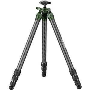 Manbily Shooting Tripod, Carbon Fiber Hunting Tripod with 32mm Legs and 38mm Ball, Picatinny to Arca Swiss Adapters, Max Load 44lbs (QM-324PA) (Green)