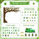 Zonon 120 Pcs St Patricks Day Bulletin Board Decorations Shamrock Horseshoe Gnome Leprechaun Cutouts St Patrick's Classroom Decorations with 12 Sheet Glue Points for Home Office Chalkboard Wall Window