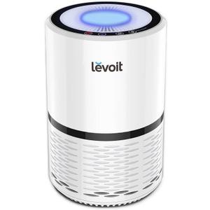 LEVOIT Air Purifiers for Home, High Efficient Filter for Smoke, Dust and Pollen in Bedroom, Filtration System Odor Eliminators for Office with Optional Night Light, LV-H132 1 Pack, White