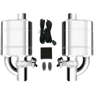 3 Inch Electric Valvetronic Exhaust Cutout with Muffler Cat Back Exhaust System Valve Kit (2pcs) 3 Inch Electric Valvetronic Exhaust Cutout with Muffler Cat Back Exhaust System Valve Kit (2pcs)