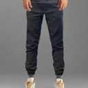 Southpole Boys Twill Jogger Pants in Basic Stretch Twill Fabric (Gray, S)