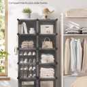 SONGMICS Shoe Rack, 10-Tier with Doors, 40-Pair Storage Cabinet