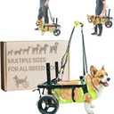 Adjustable Dog Wheelchair for Back Legs, for All Breed Dog - Includes High-Visibility Vest, Leash & Sling Lift, Lightweight Pet Wheelchair for Disabled Hind Legs (Large, for Medium Breed Dog)
