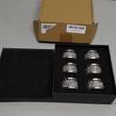 Crystal Glass Napkin Holder Silver Diamond Napkin Rings Pack of 6 Pieces, Glam Crushed Diamond Table Settings Bling Serviette Buckles Cloth Holder