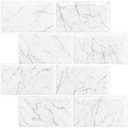 Tic Tac Tiles Peel and Stick Thicker Tiles (4, Subway Marble)