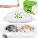 Cat Litter Box Liners [30 Count]-Large/Jumbo 37"x16"-Heavy Duty Scratch Resistance Drawstring Litter Bags-Dispenser Box No Tearing Needed-70% Recycled Ocean Plastic