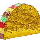 BLUE PANDA Taco Pinata for Cinco de Mayo, Fiesta, Mexican Birthday Party Decorations (Small, 17 x 10 Inches)