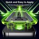 2 x Esanik [2+2 Pack for iPhone 13 Tempered Glass Screen Protector & Camera Lens Cover - Military-Grade 9H Hardness, HD Clear, Anti-Scratch, Flawless Fit Tray